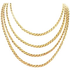  Long French Gold Necklace