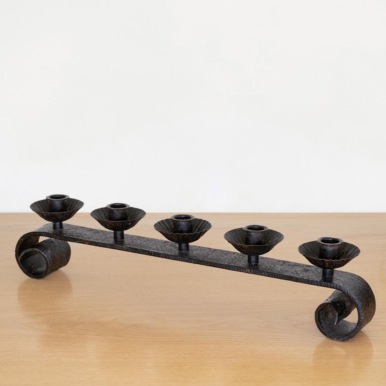 Long French Iron Candlestick For Sale at 1stDibs