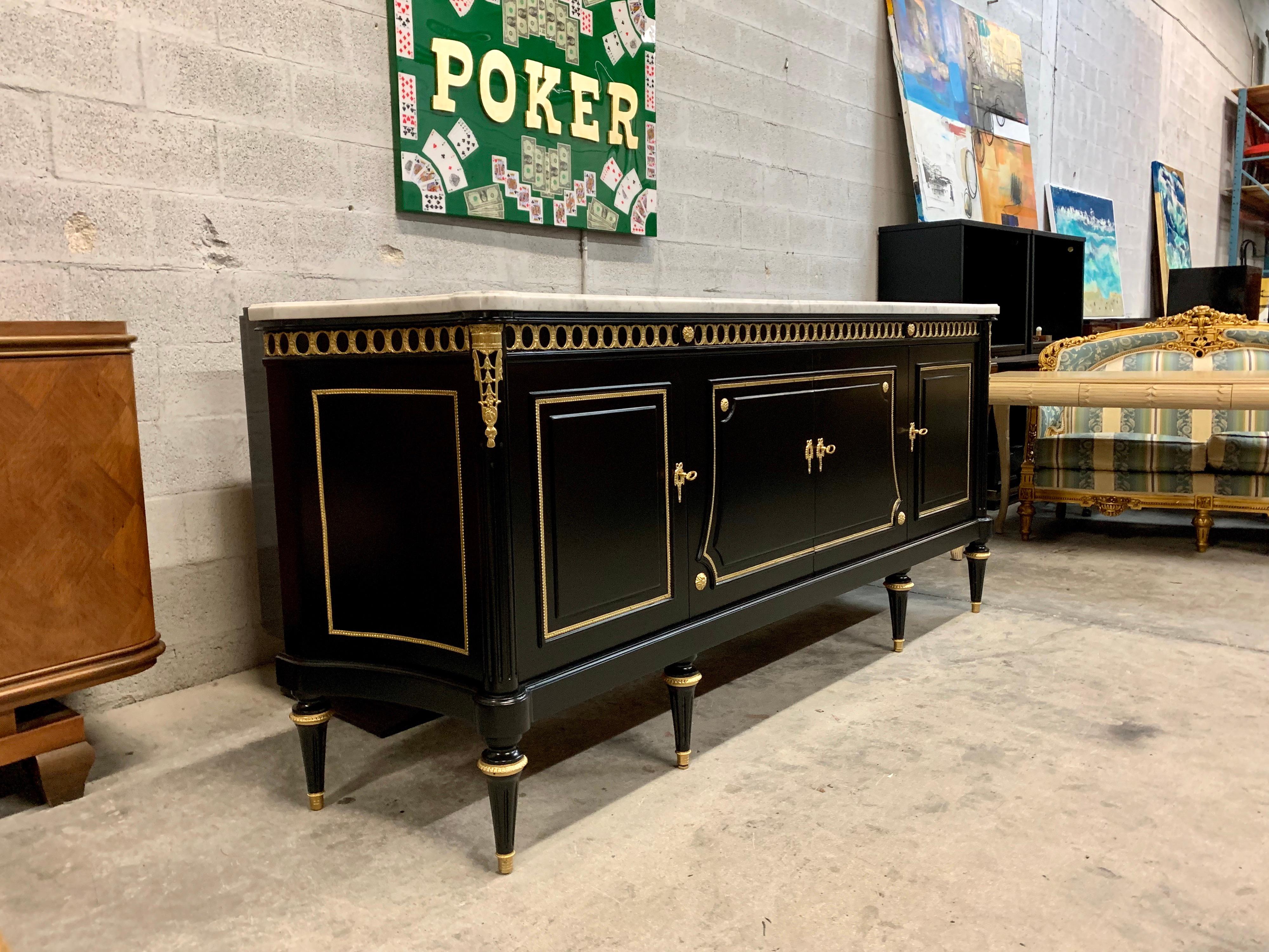 Long French Sideboard or Buffet or Credenzas, circa 1910s 8