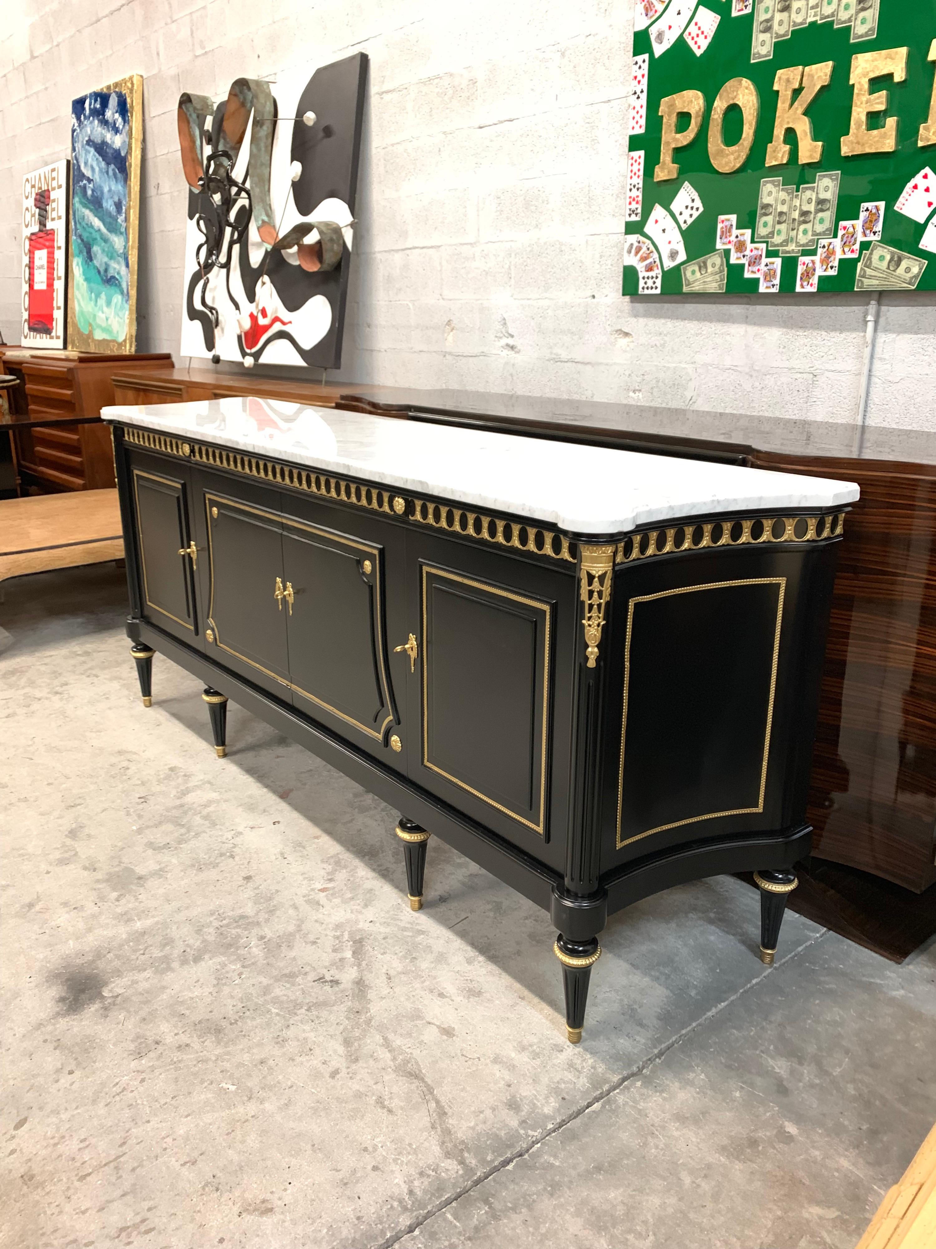 Long French Sideboard or Buffet or Credenzas, circa 1910s 3