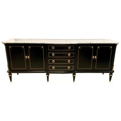 Long French Louis XVI Sideboard or Buffet or Credenzas, circa 1910s