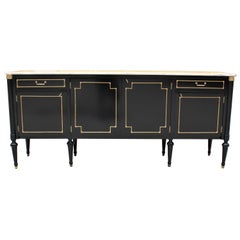 Long French Louis XVI Style Antique Sideboard or Buffet