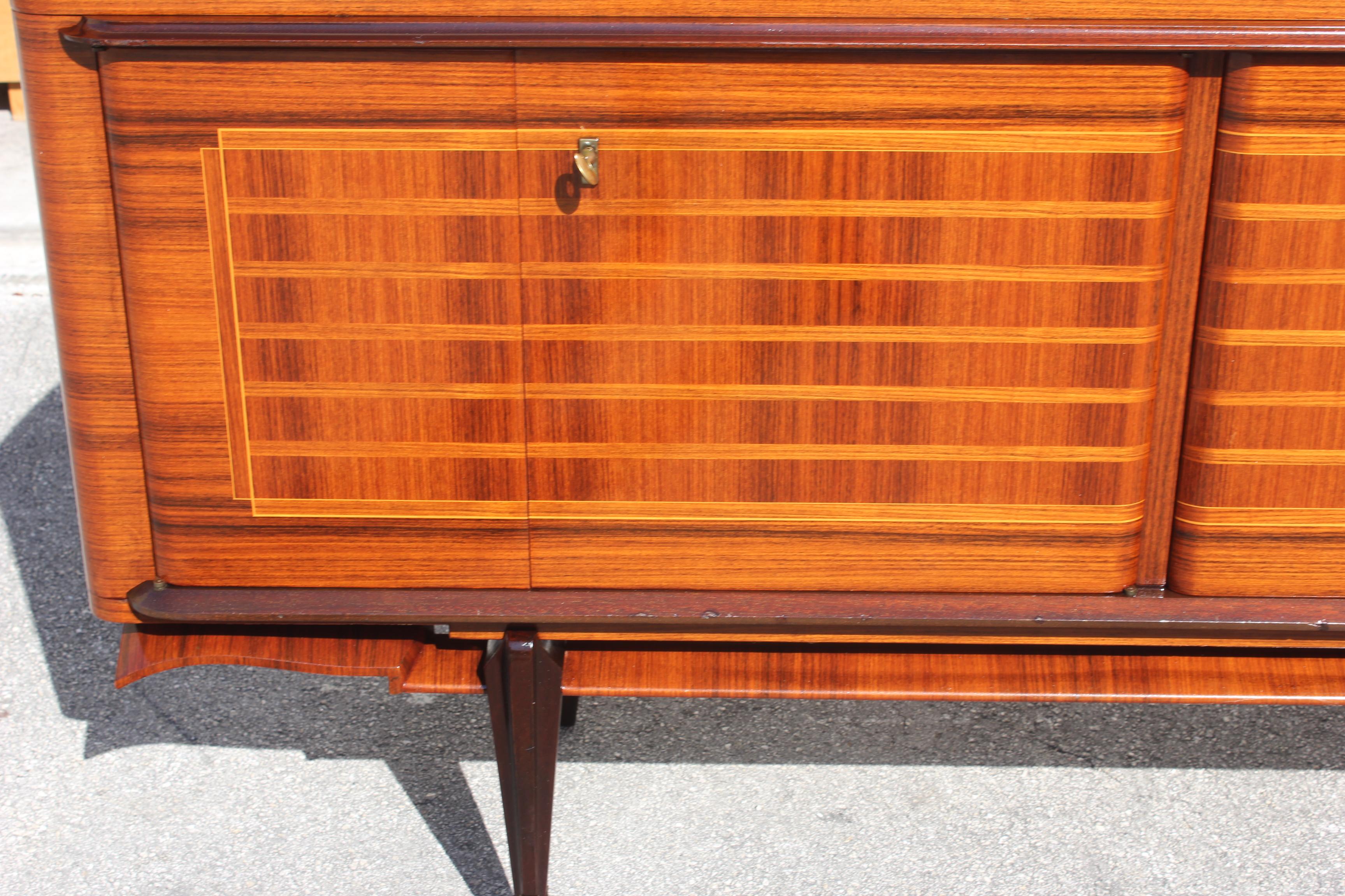 Long French Macassar Ebony Sideboard / Buffet / Bar /Credenzas 4