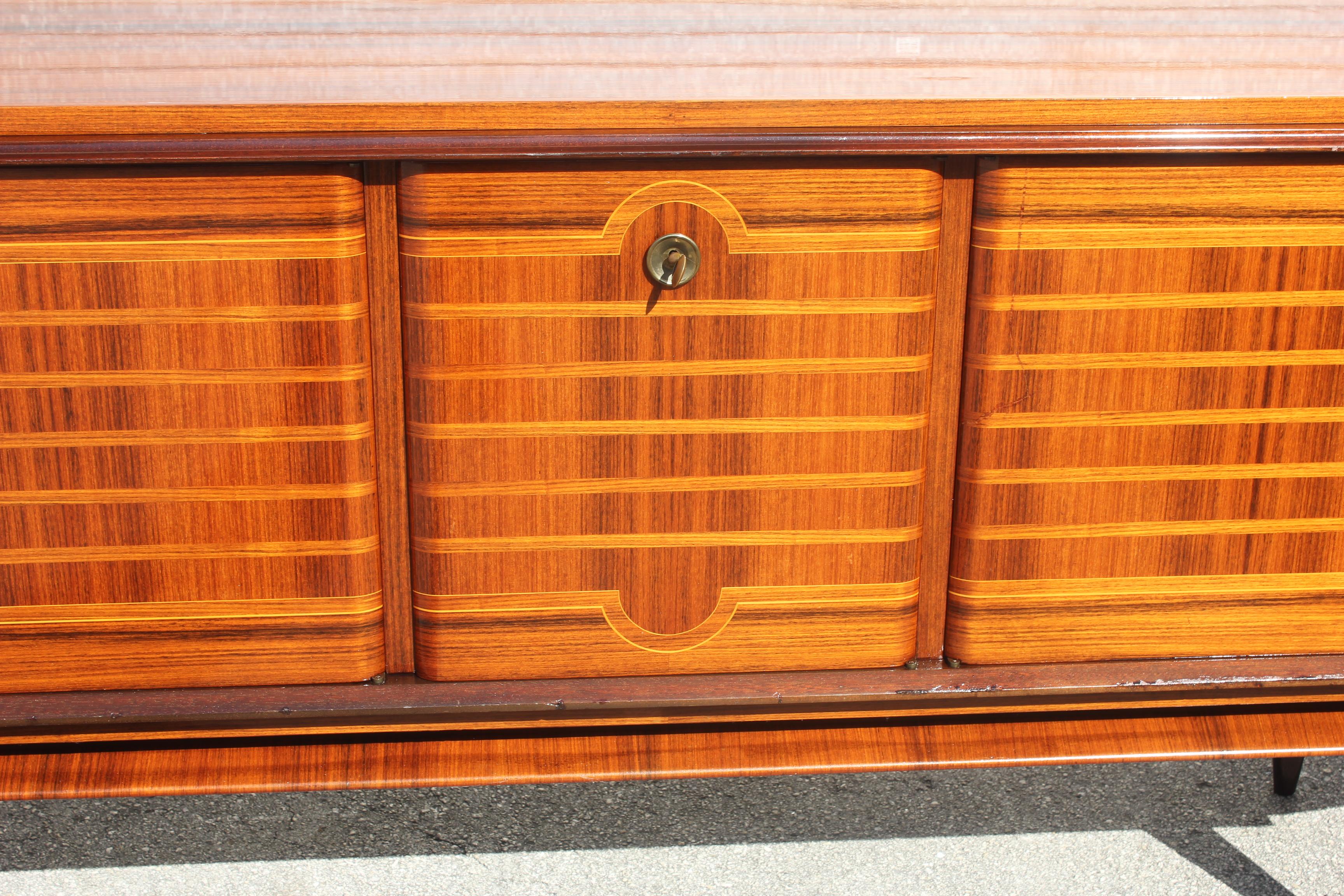 Long French Macassar Ebony Sideboard / Buffet / Bar /Credenzas 5