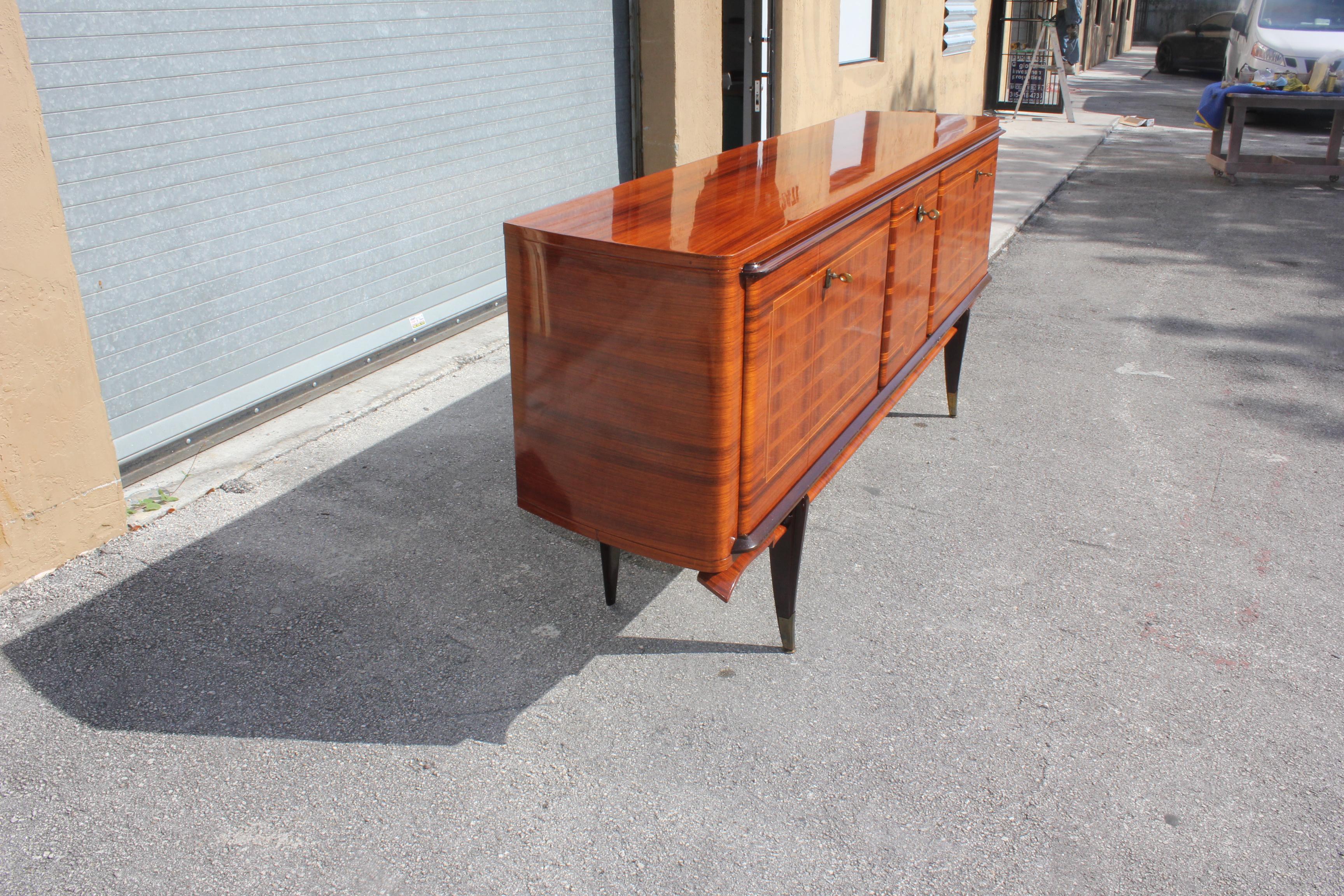 Long French Macassar Ebony Sideboard / Buffet / Bar /Credenzas 3