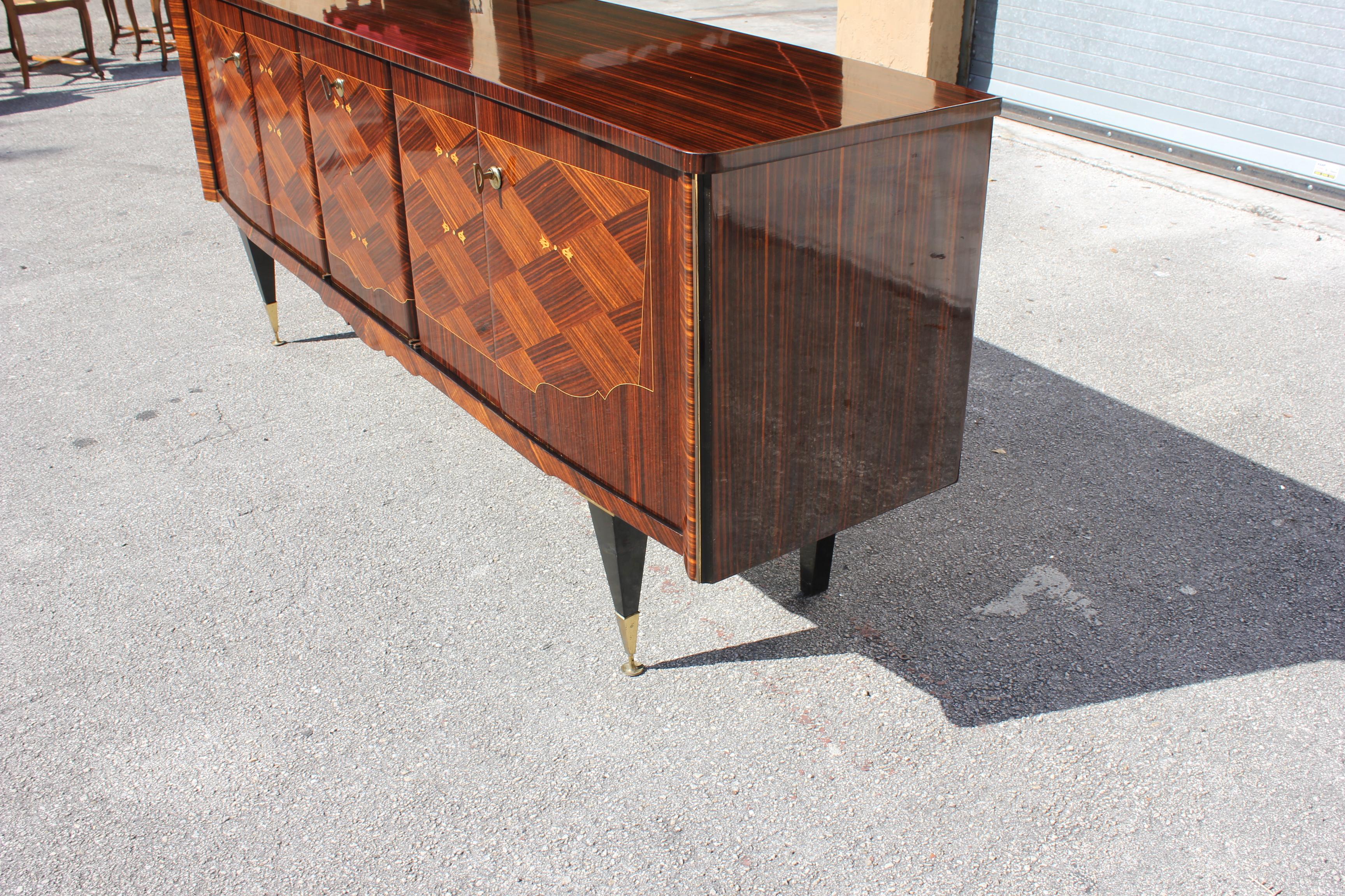 Long French Modern Macassar Ebony Sideboard / Buffet / Bar / Credenzas 11