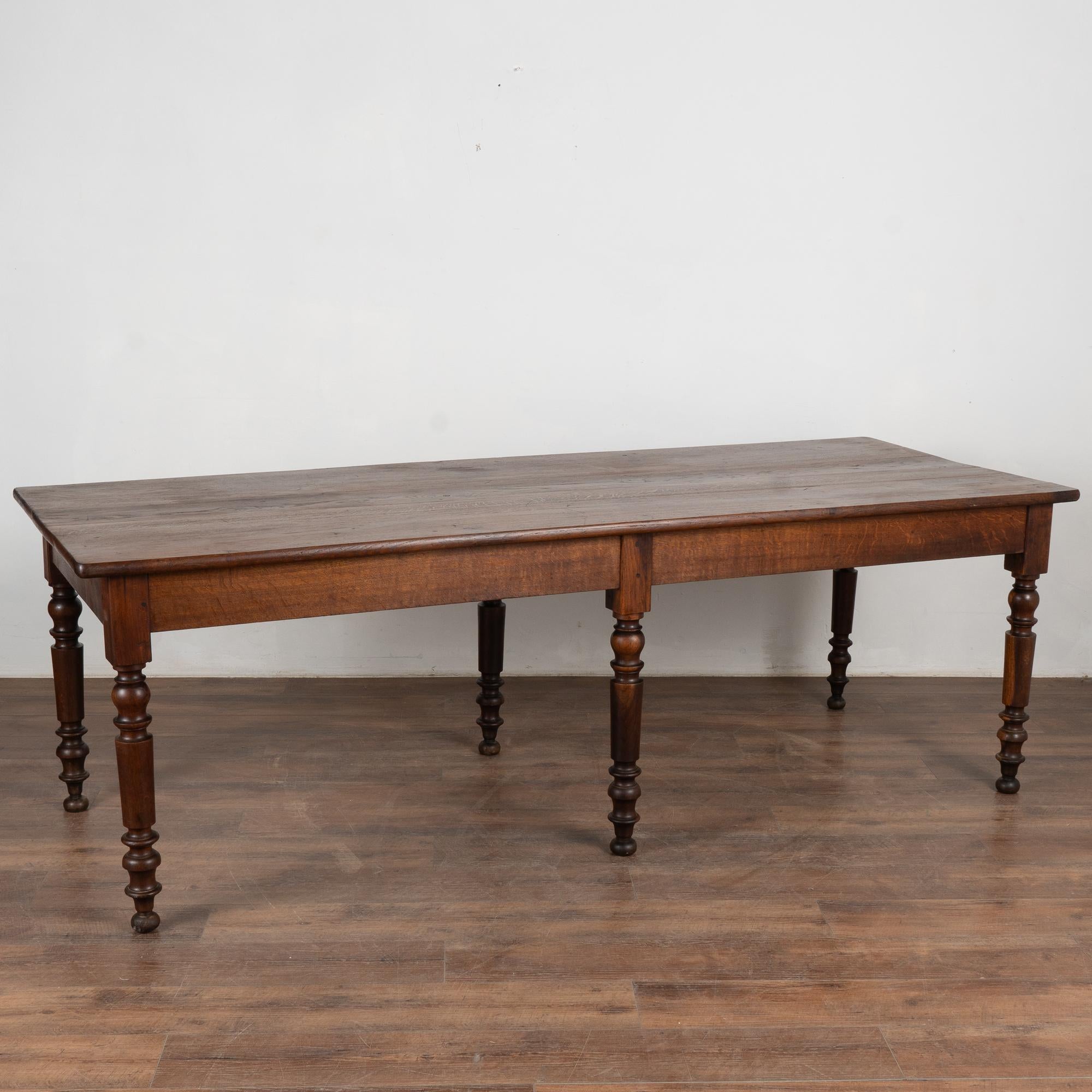 Long French Oak Console Table with Two Drawers, circa 1840-60 5