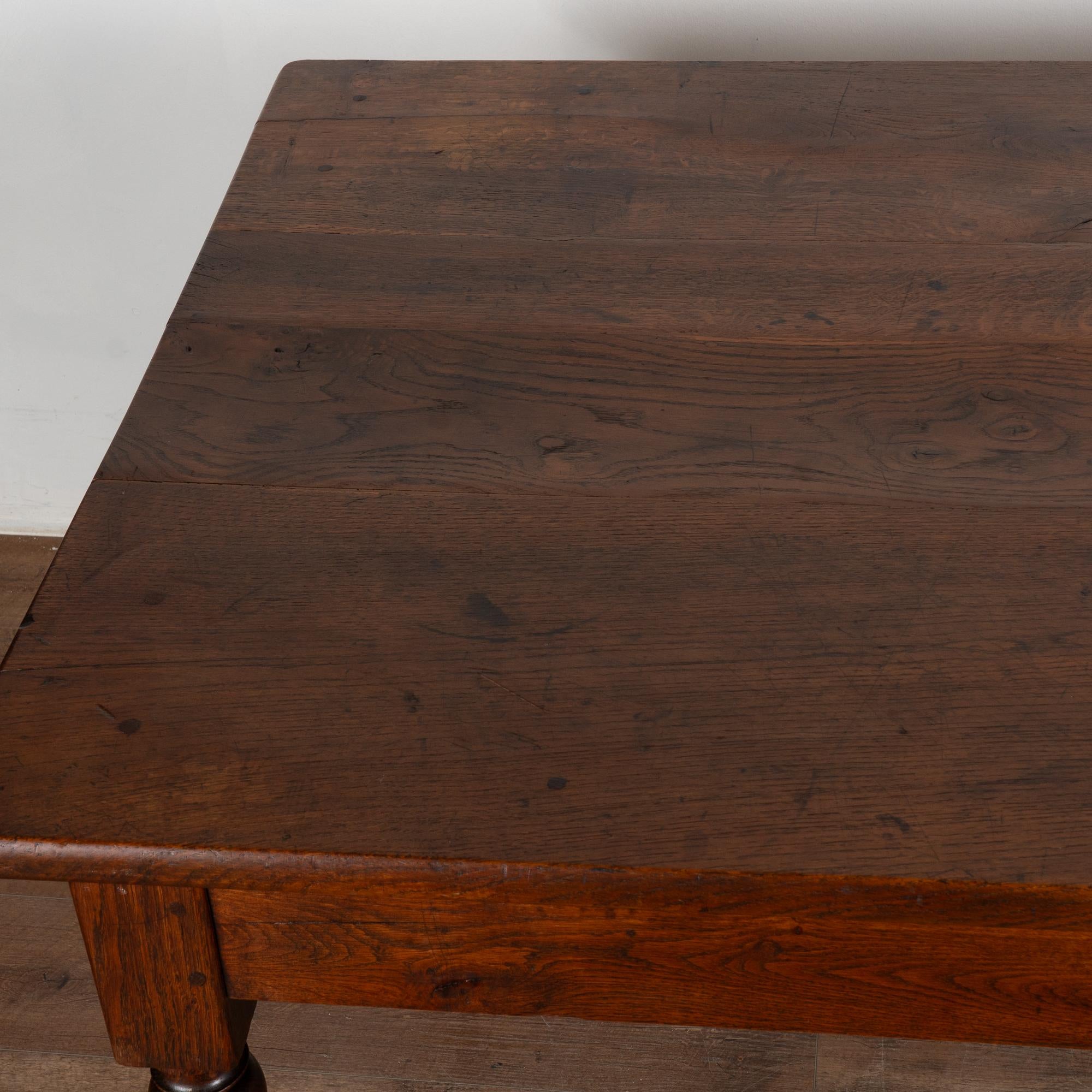 Long French Oak Console Table with Two Drawers, circa 1840-60 1