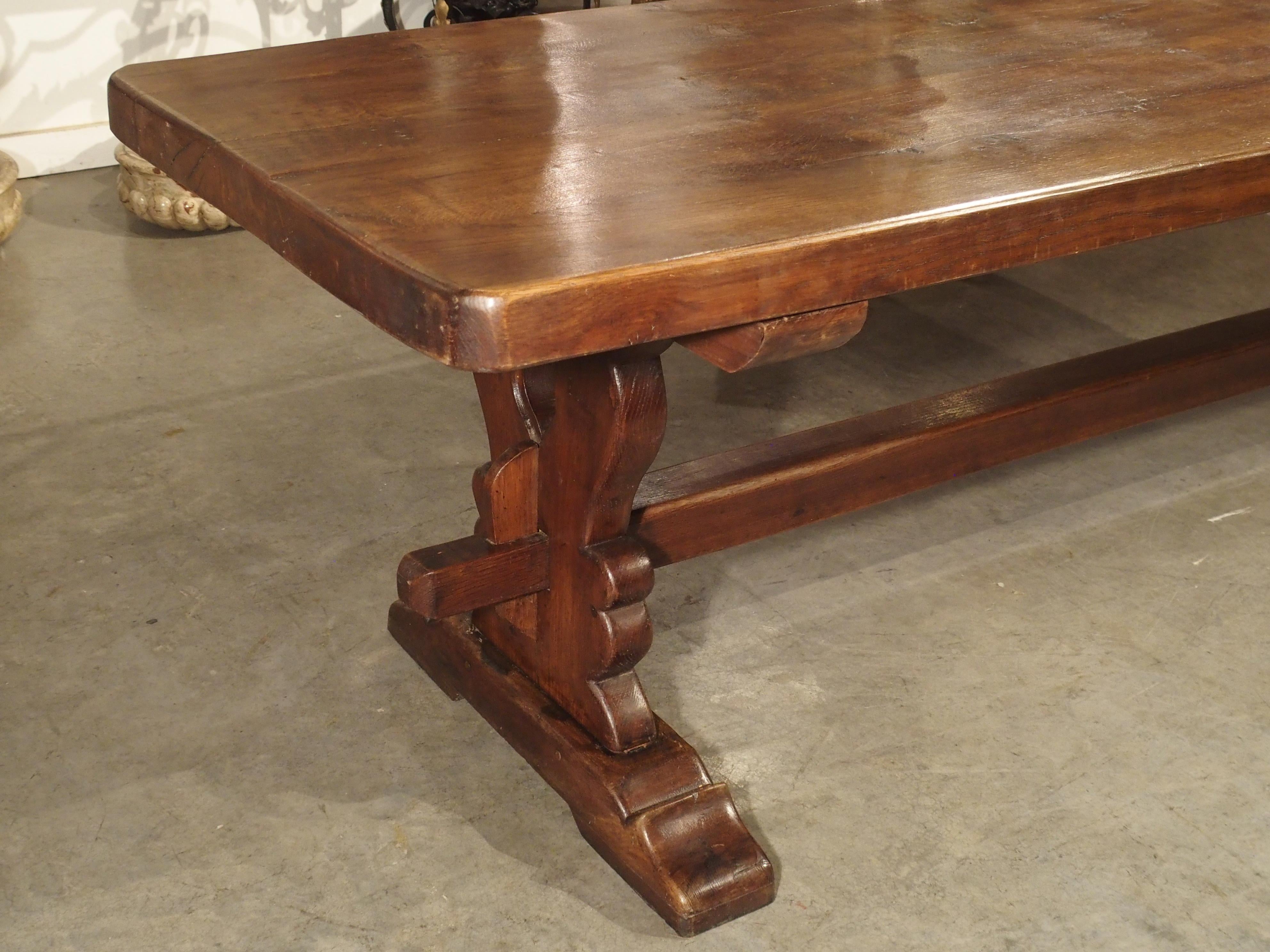 Long French Oak Dining Table Made from 18th Century Beams 3