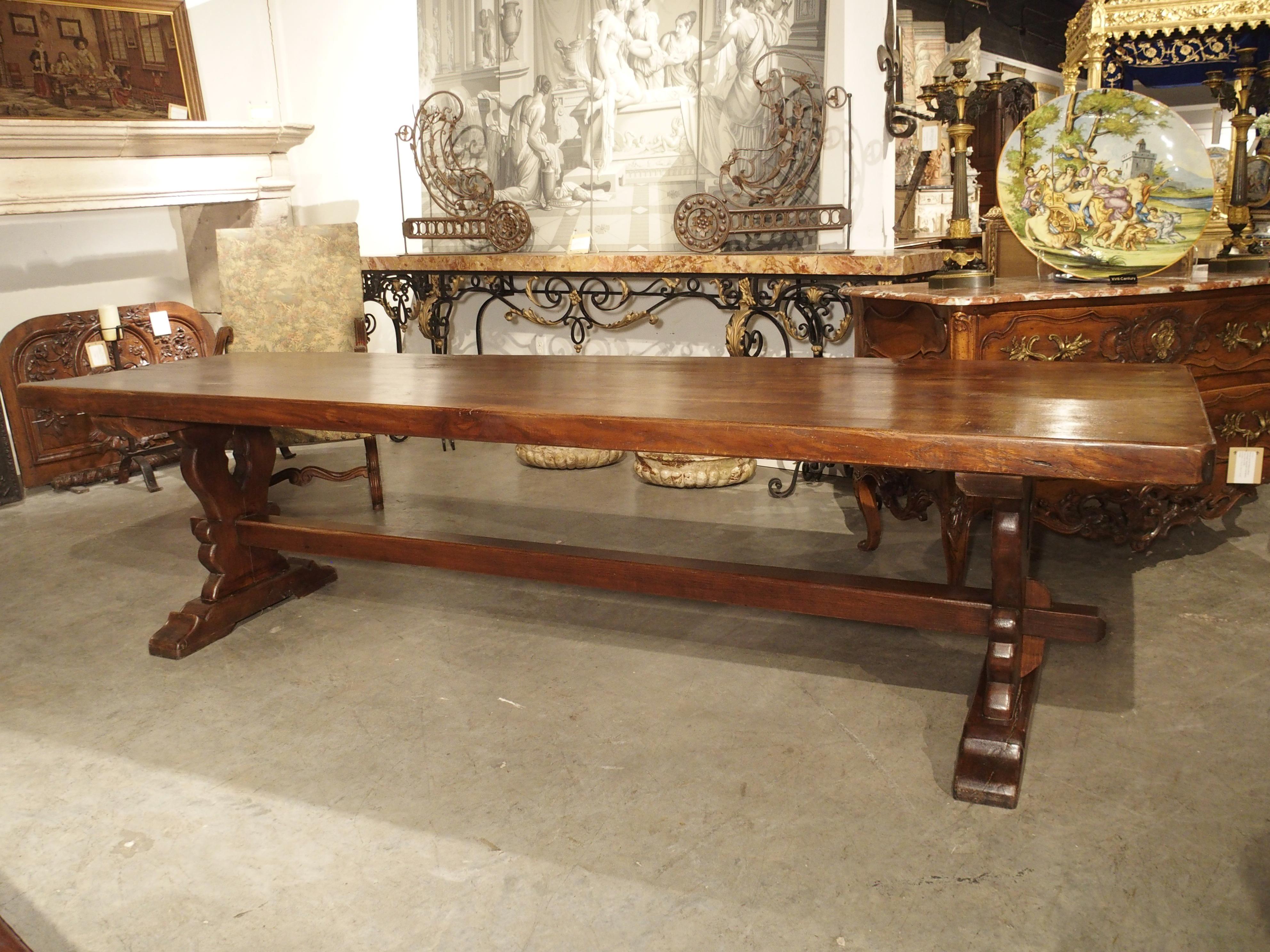 Long French Oak Dining Table Made from 18th Century Beams 8