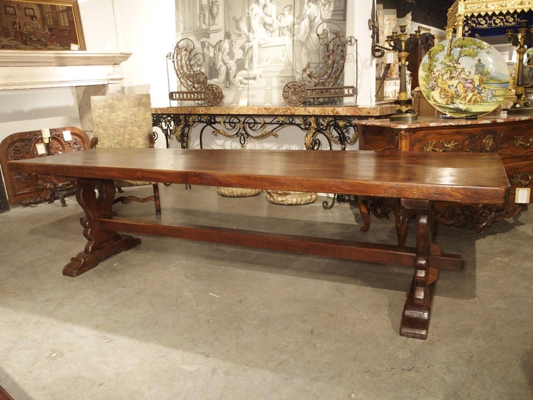 Long French Oak Dining Table Made from 18th Century Beams For Sale 11