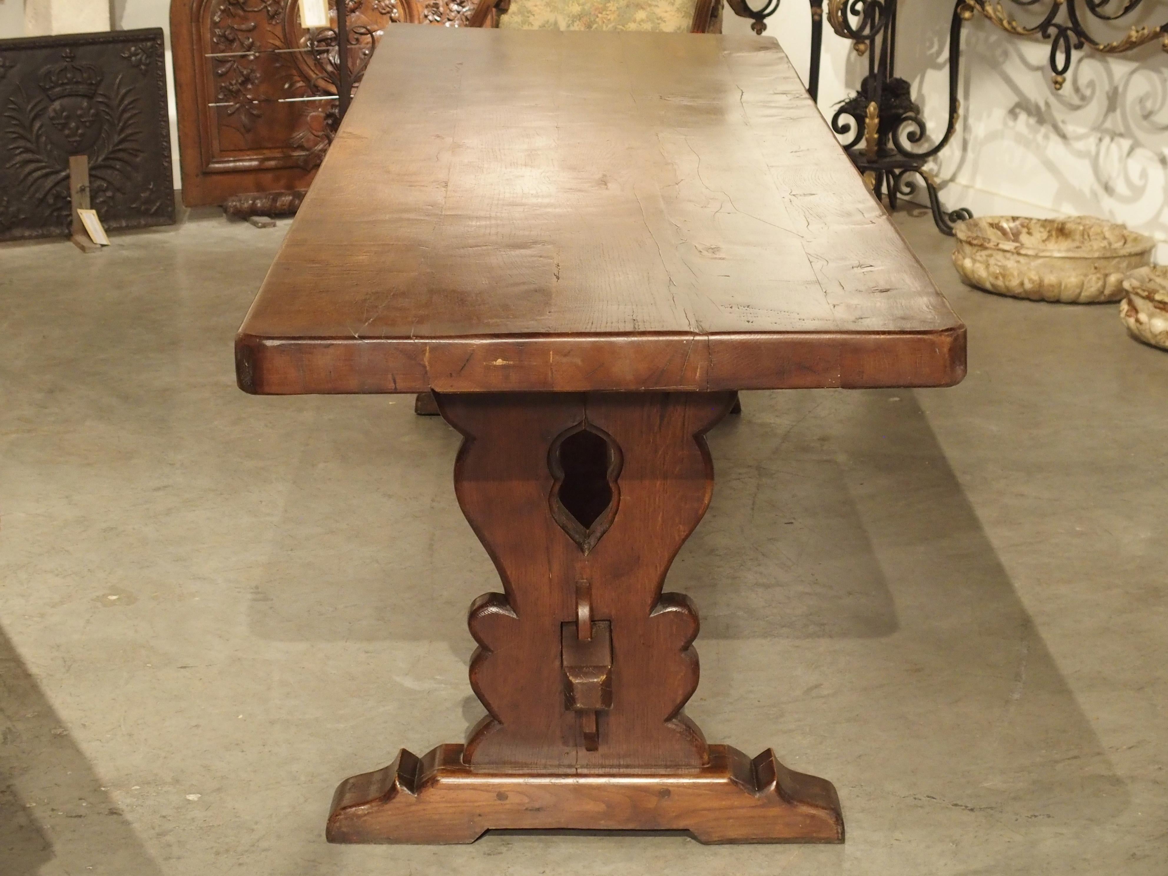 Long French Oak Dining Table Made from 18th Century Beams 10