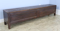 Long French Pine Seat or Coffer with Lift Lid