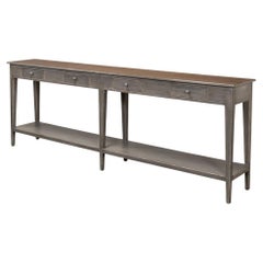Long French Provincial Painted Console Table