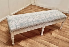 Long French Upholstered Window Seat