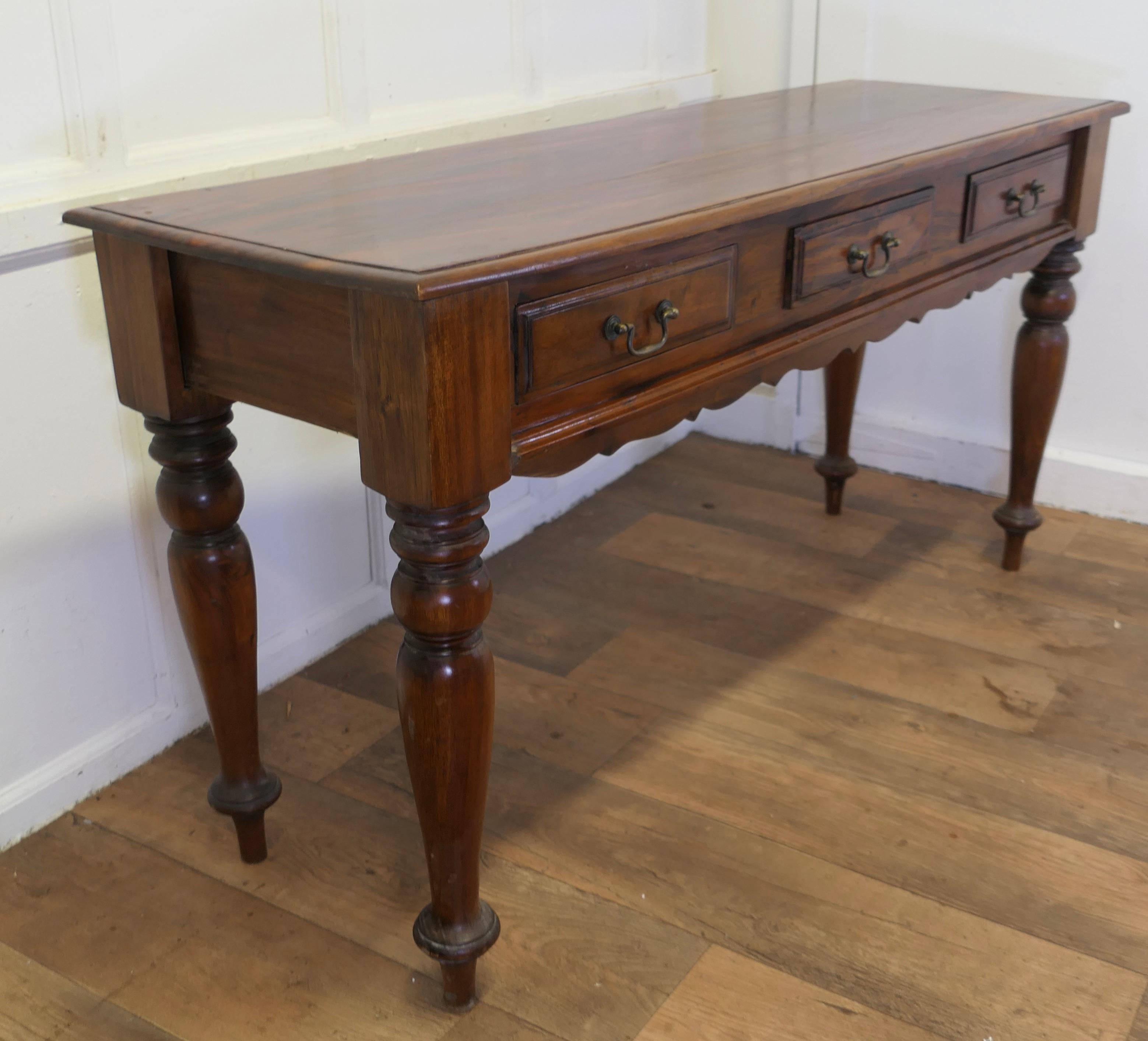 Adam Style Long Fruitwood Hall Table, Serving Table  This is a very attractive piece   For Sale