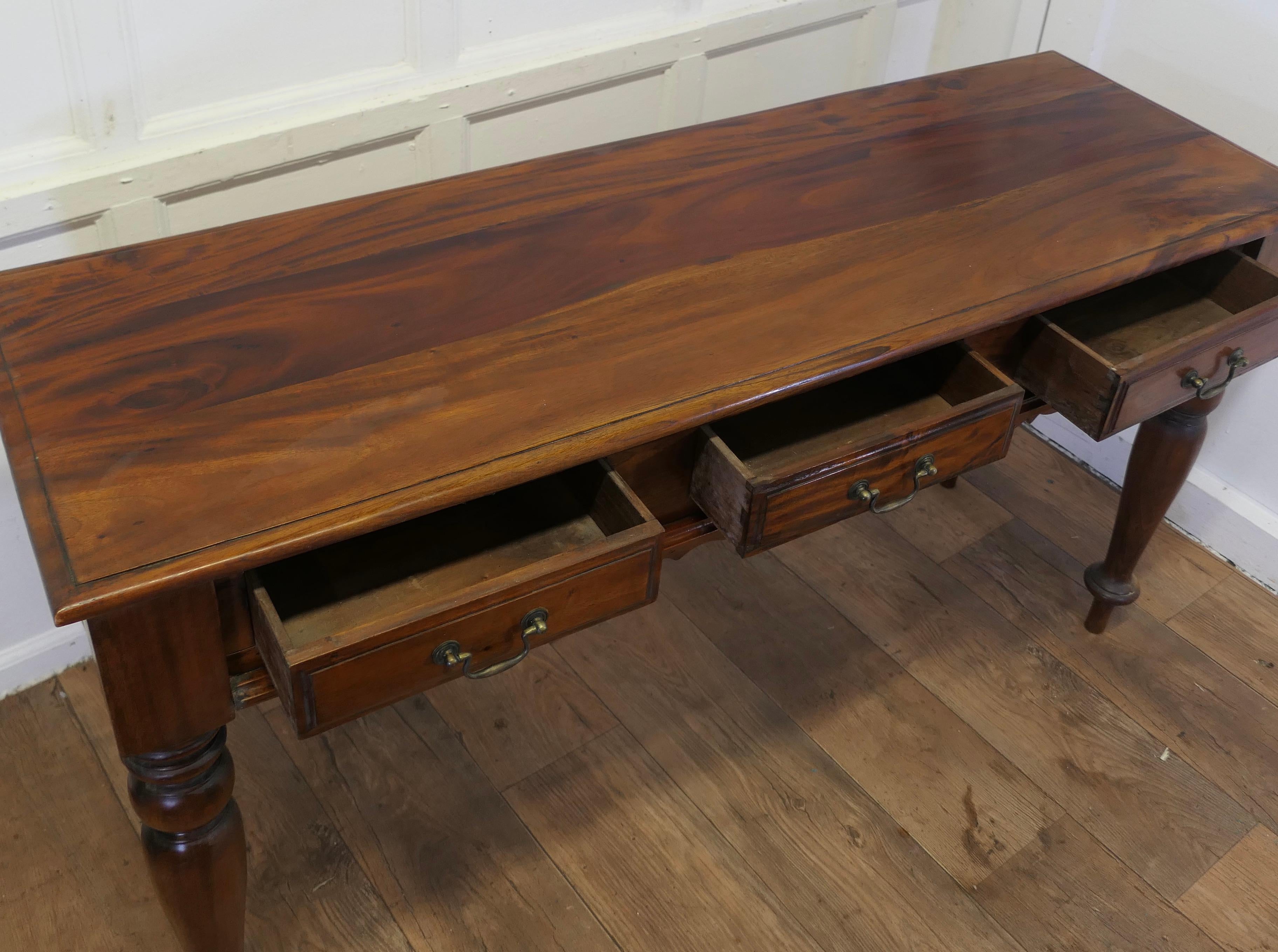Early 20th Century Long Fruitwood Hall Table, Serving Table  This is a very attractive piece   For Sale