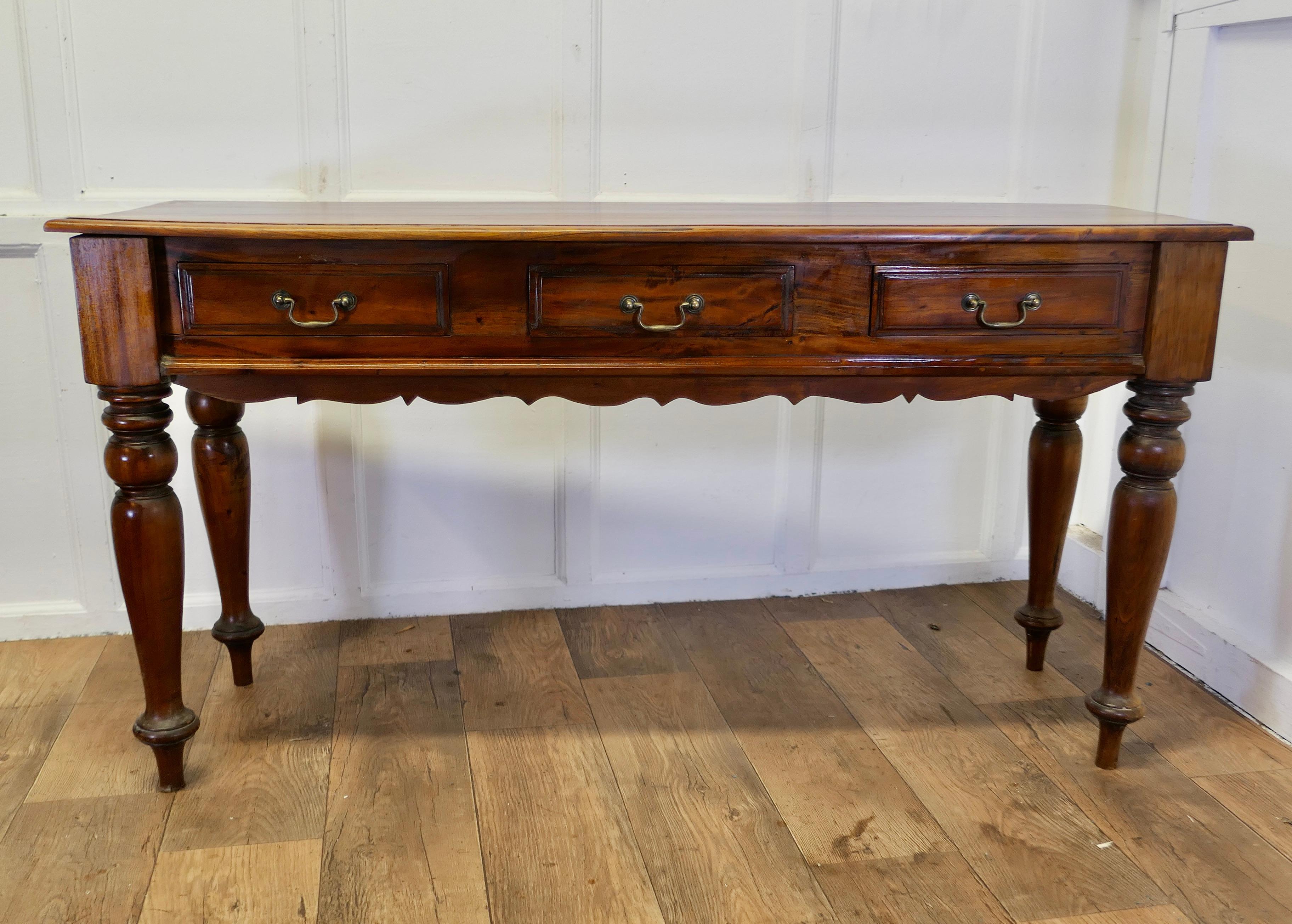 Long Fruitwood Hall Table, Serving Table  This is a very attractive piece   For Sale 1