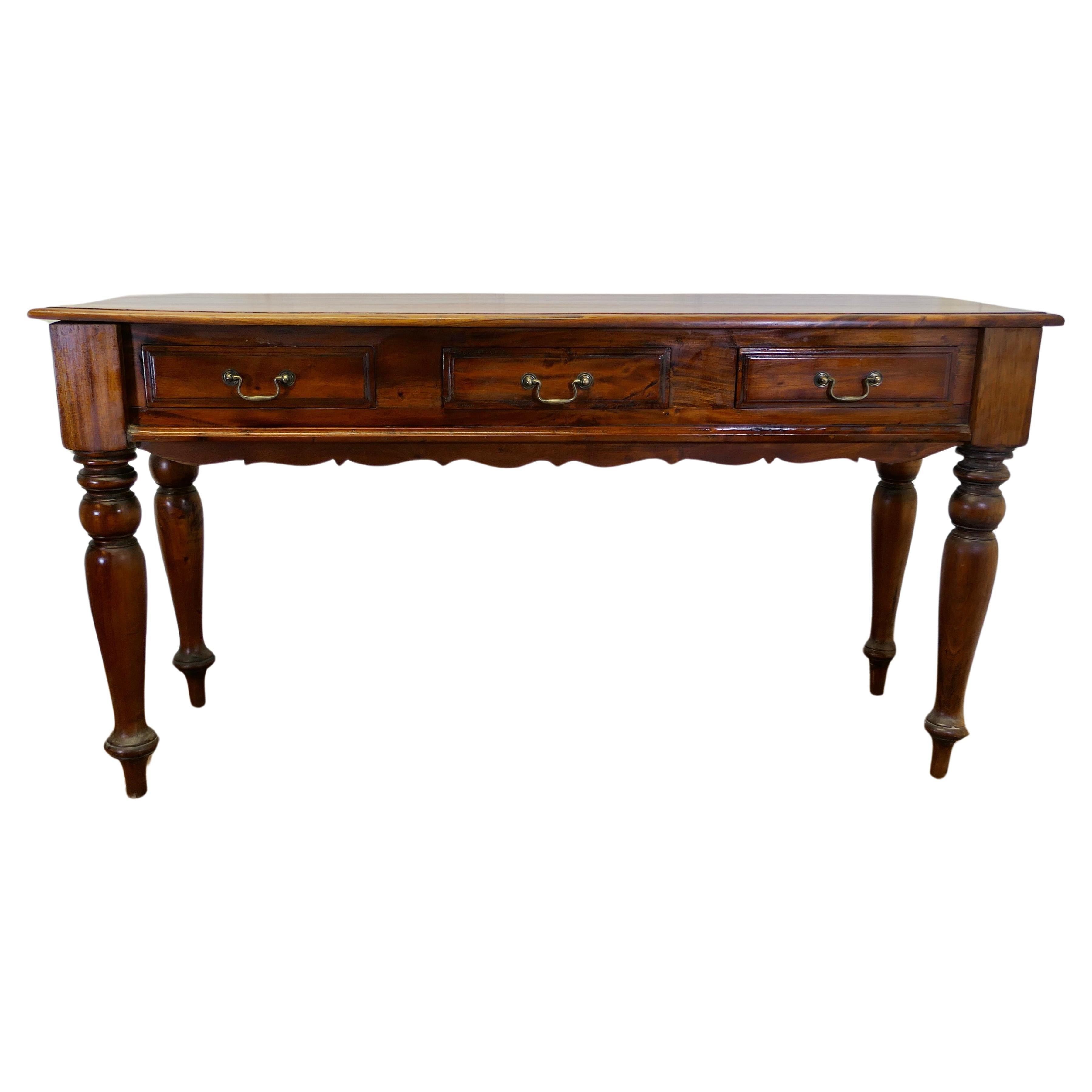 Long Fruitwood Hall Table, Serving Table  This is a very attractive piece   For Sale