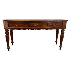Long Fruitwood Hall Table, Serving Table  This is a very attractive piece  