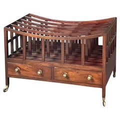 Long Georgian Sheraton Mahogany Canterbury