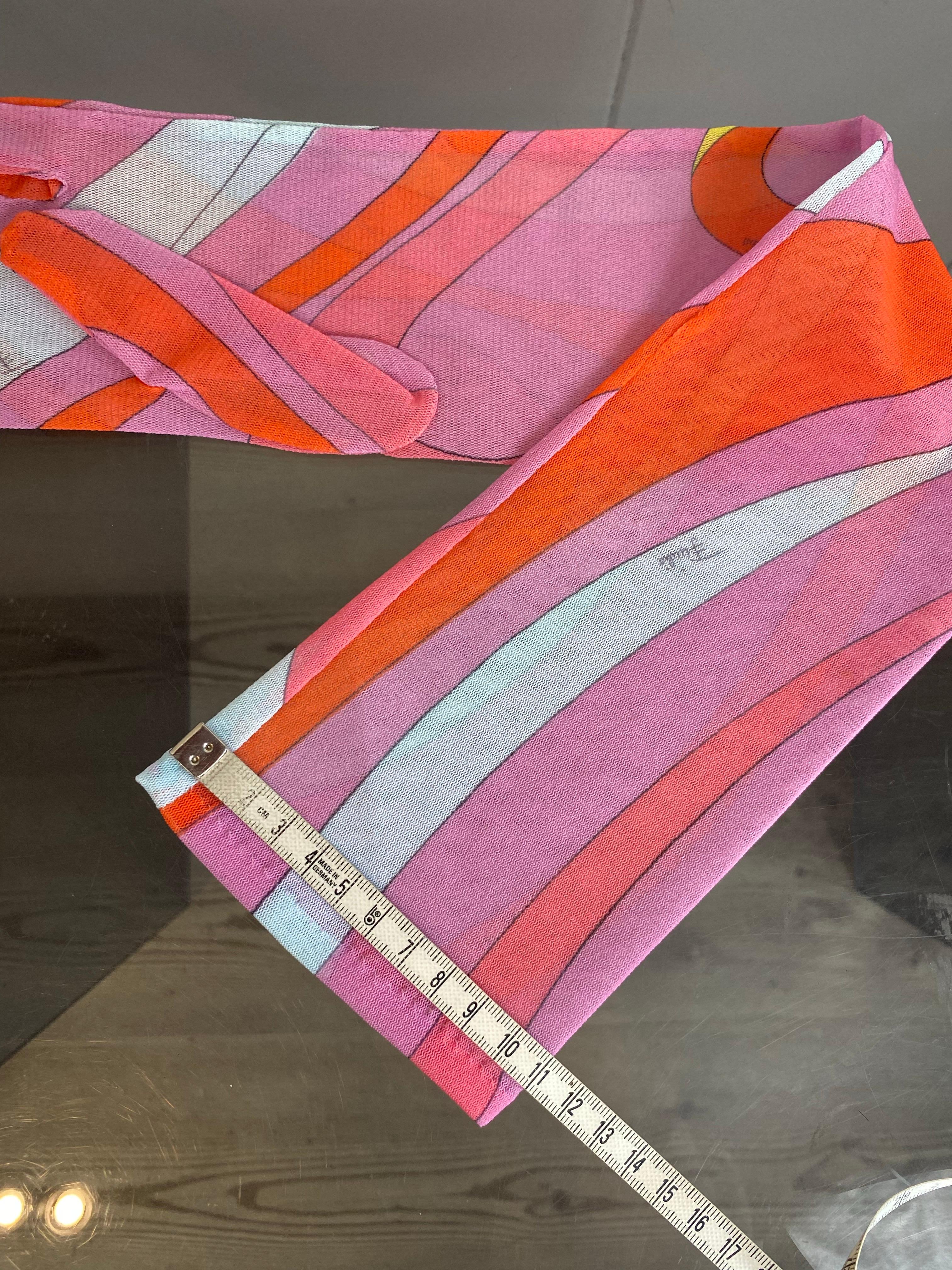 Long gloves with pink details Emilio Pucci. In Excellent Condition For Sale In Carnate, IT