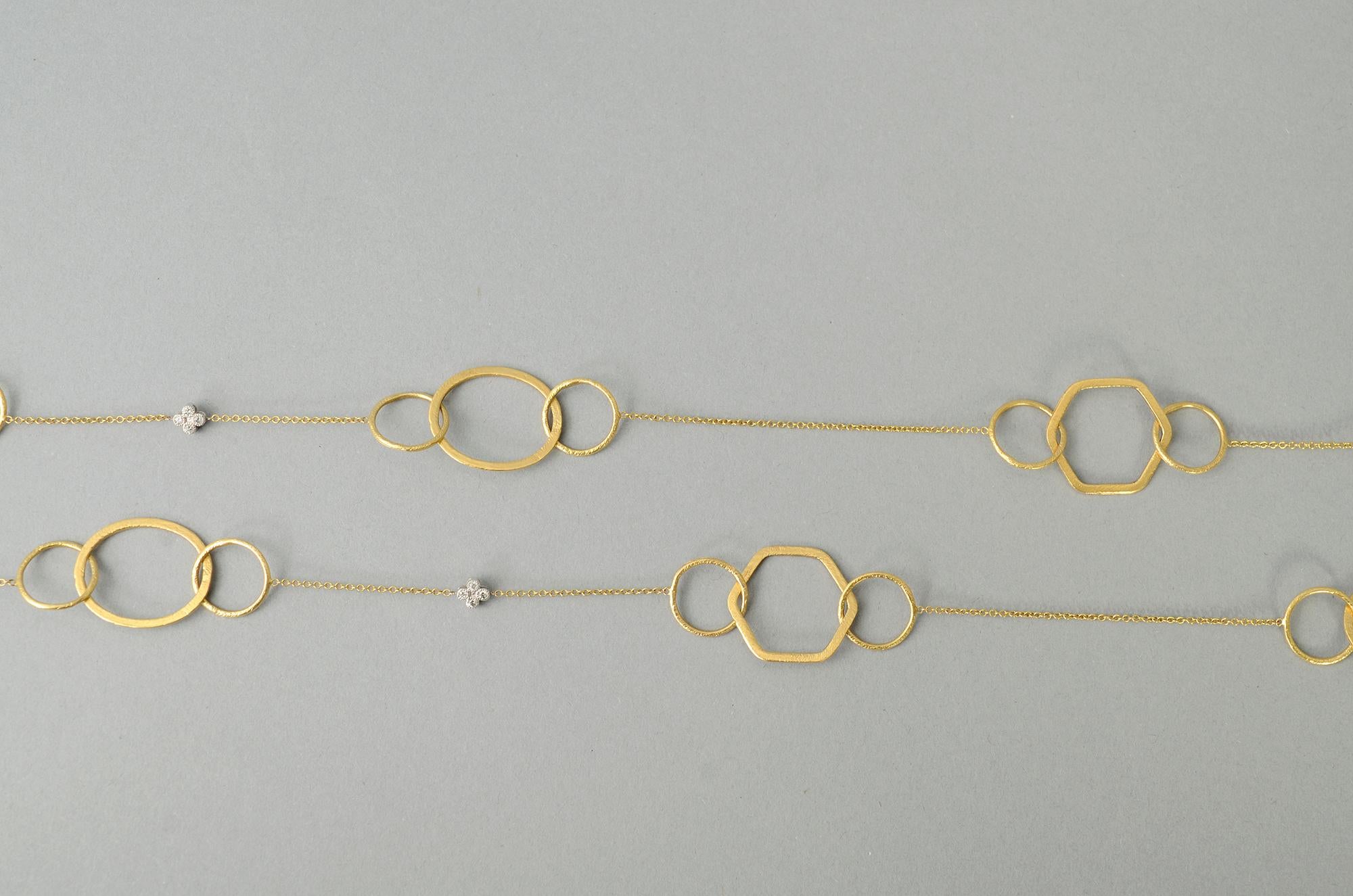 Collana lunga in oro e diamanti in vendita 1