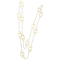 Long Gold and Diamond Chain Necklace