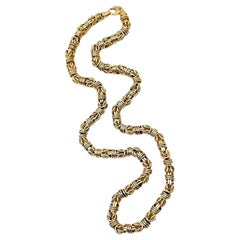 Long Gold Byzantine Link Necklace
