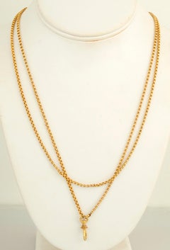 Long Gold Russian Watch Chain