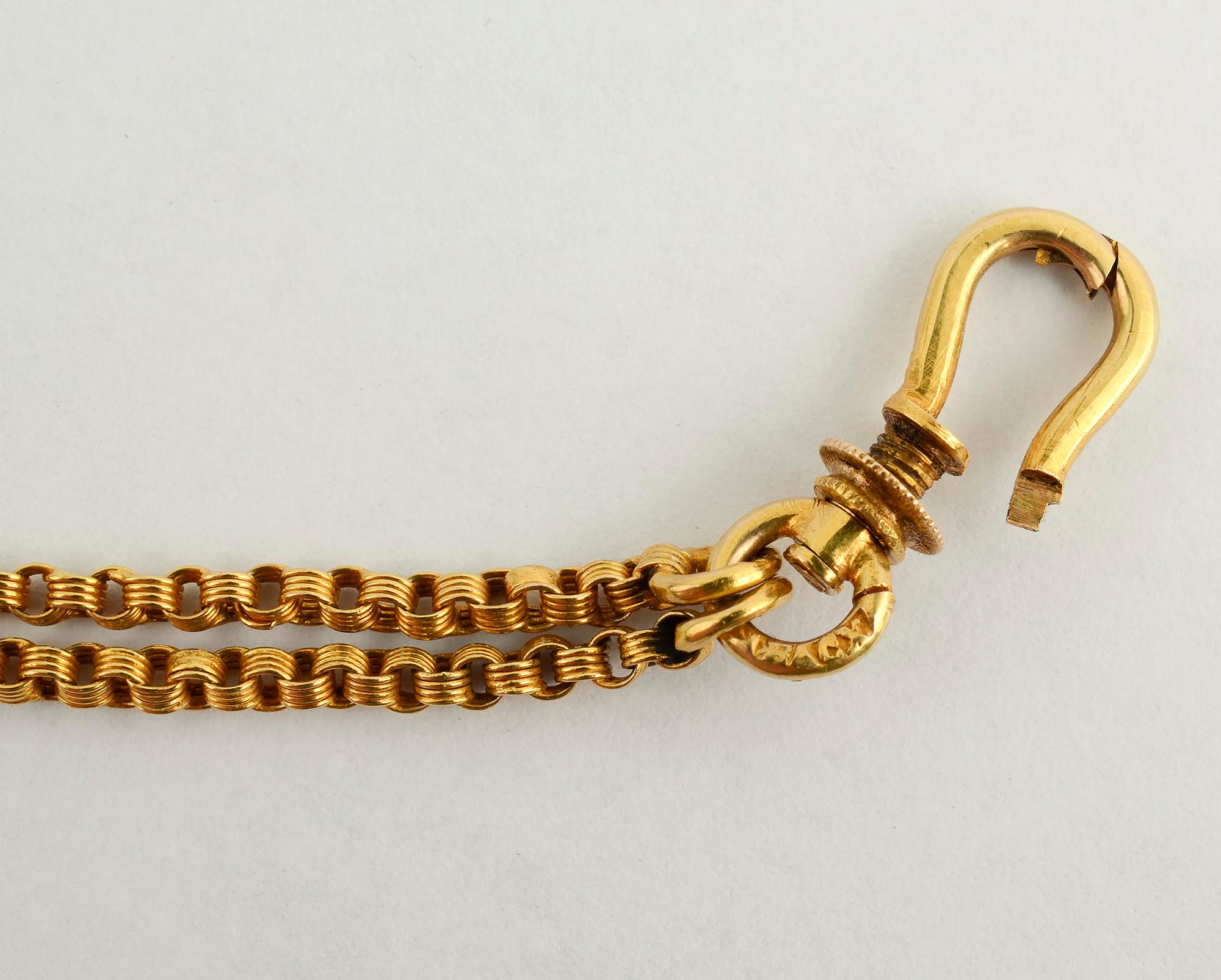 Long Gold Russian Watch Chain 2