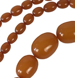 Long Graded Vintage Amber Necklace