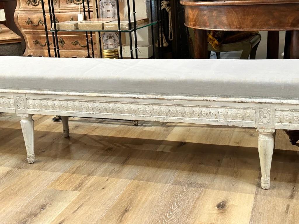 18th Century Long Gustavian Period Swedish Bench For Sale