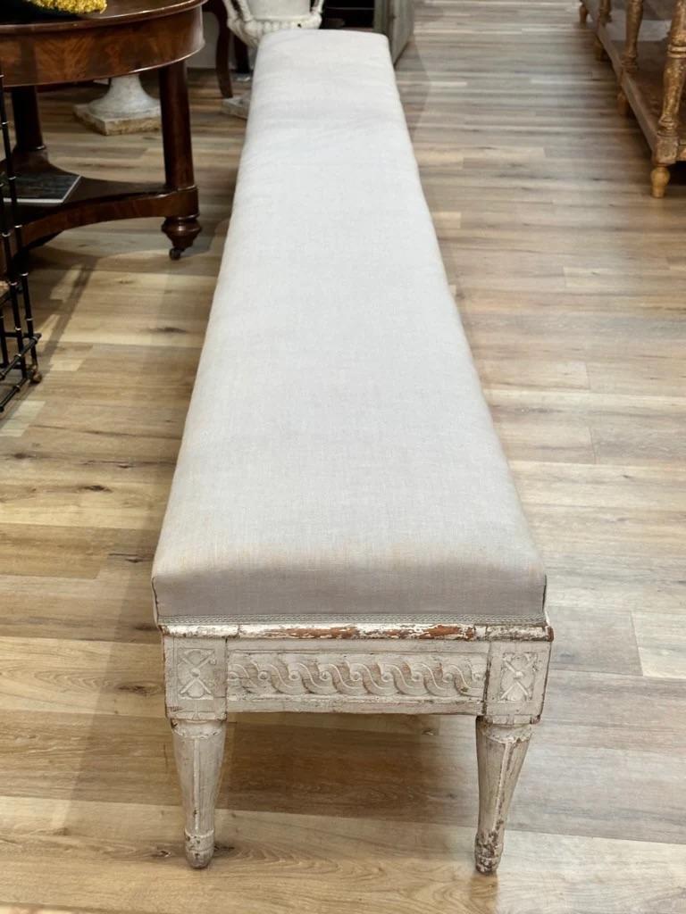 Long Gustavian Period Swedish Bench For Sale 1