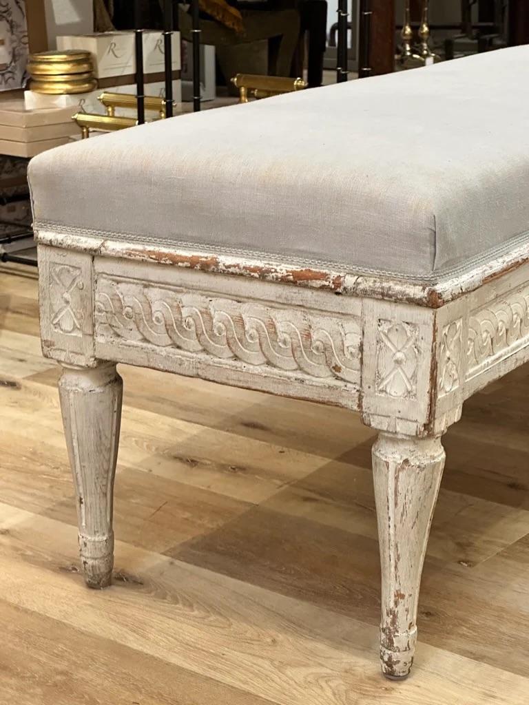 Long Gustavian Period Swedish Bench For Sale 2