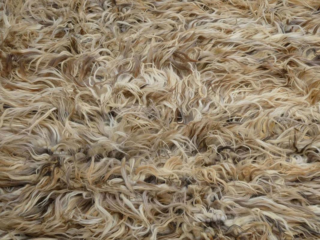 Tissé à la main Tapis russe à poils longs 7'2 x 9'9 en vente