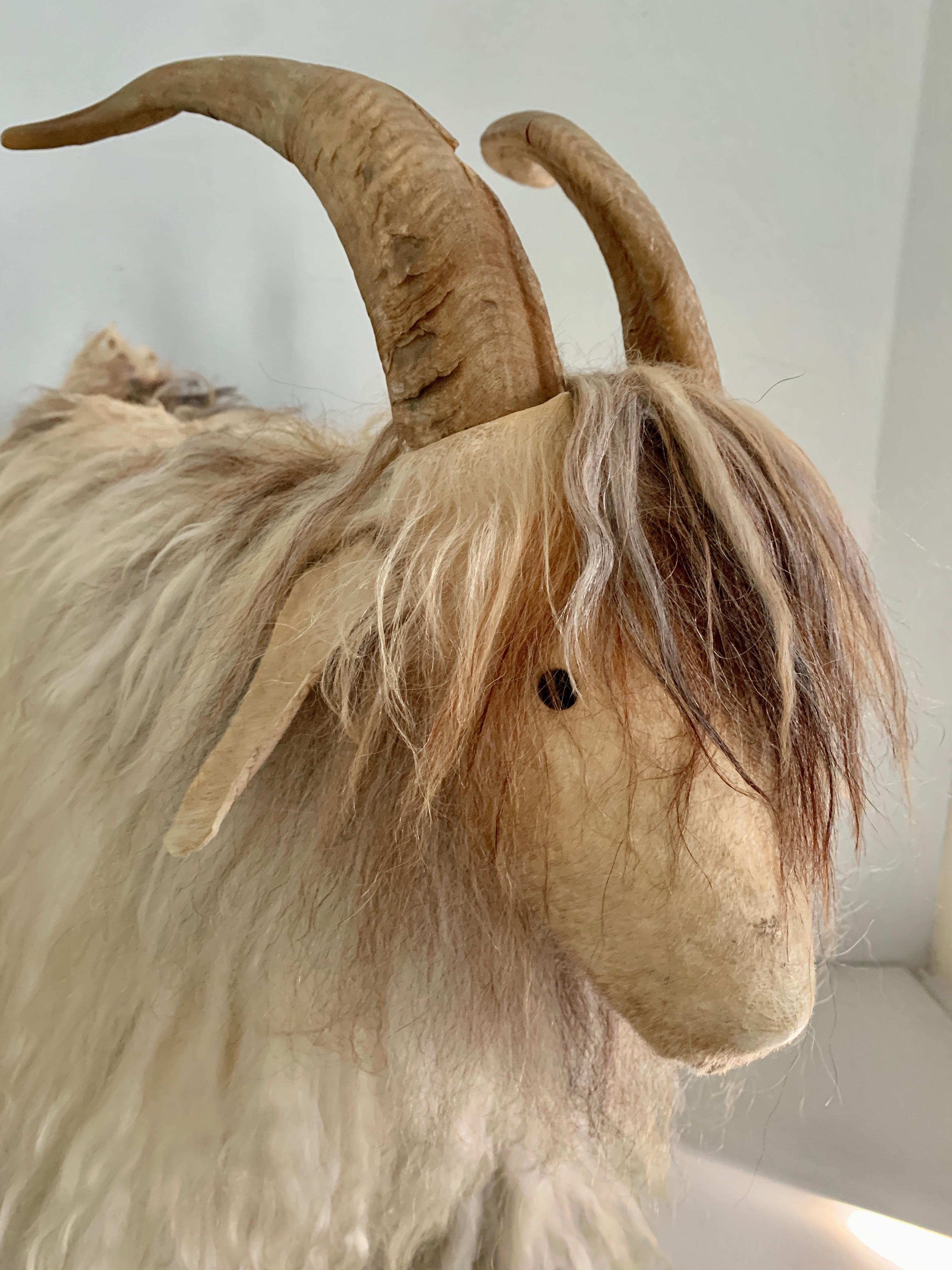 Mid-Century Modern Long Hair Sheep Ottoman  For Sale