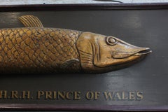 Long Hand-Carved Fish Wood Sign