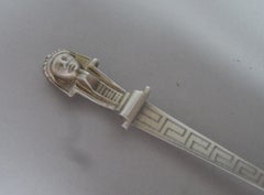 Long Handled Sphinx Caddy/Sugar Spoon Made in Birmingham by Hilliard & Thomason
