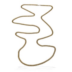 Long collier à chaîne en or, fabriqué à la main