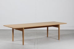 Long Hans J. Wegner Vintage Coffee Table of Oak by Danish Andreas Tuck, 1950s