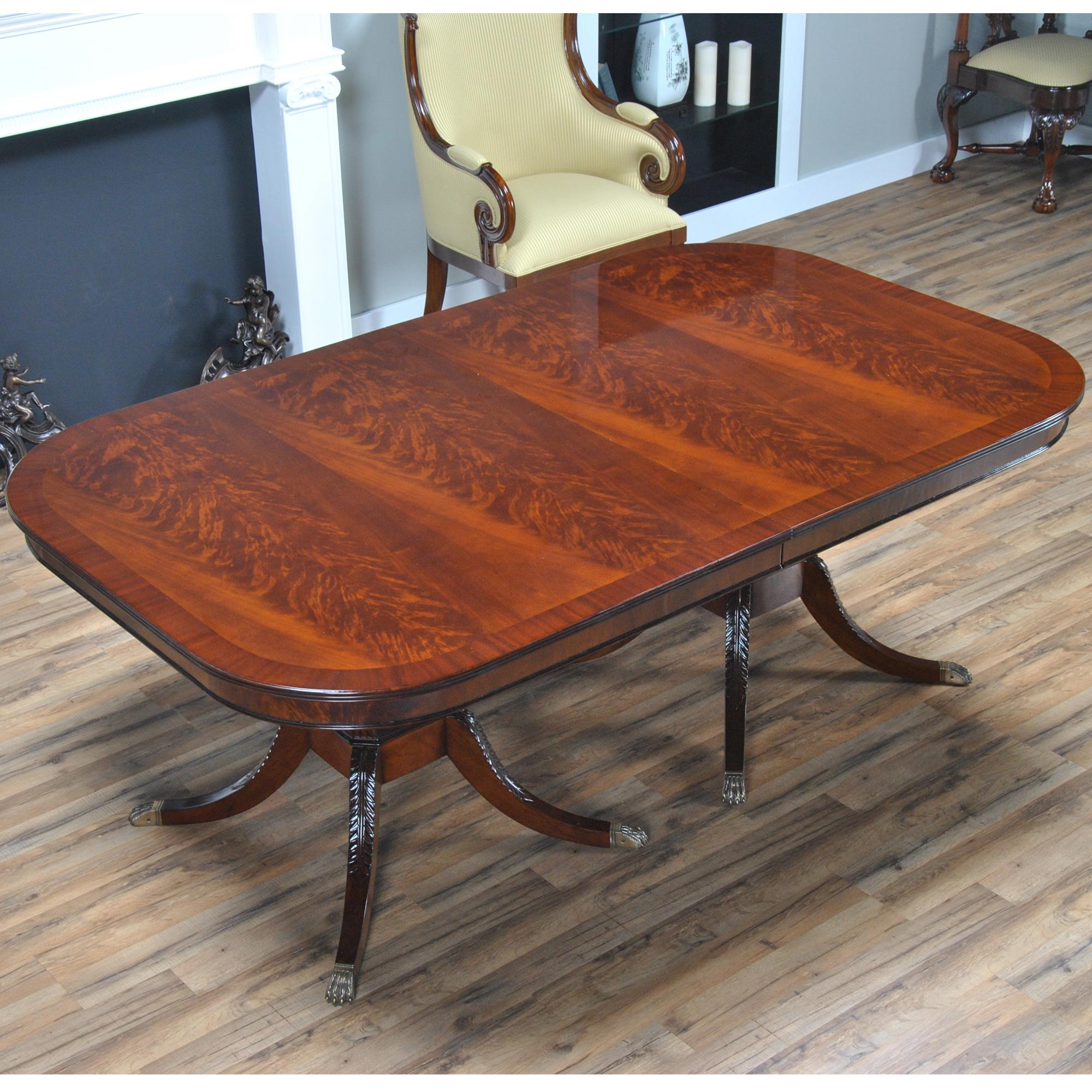 Chippendale Long Harp Base Dining Table  For Sale