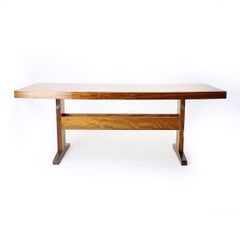 Long Height Adjustable Coffee/Dining Table in Mahogany, Czechoslovakia 1970s