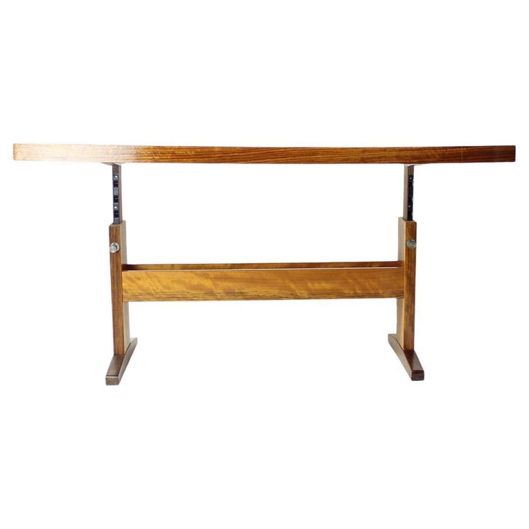 Long Height Adjustable Coffee/Dining Table In Mahogany, Czechoslovakia