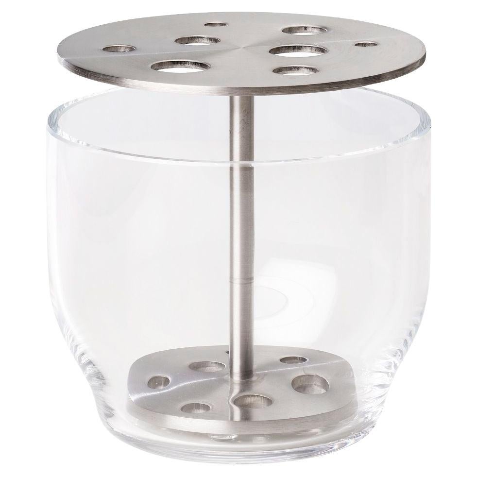 Vaso lungo 'Ikebana' in vetro soffiato a bocca e ottone per Fritz Hansen in vendita 7