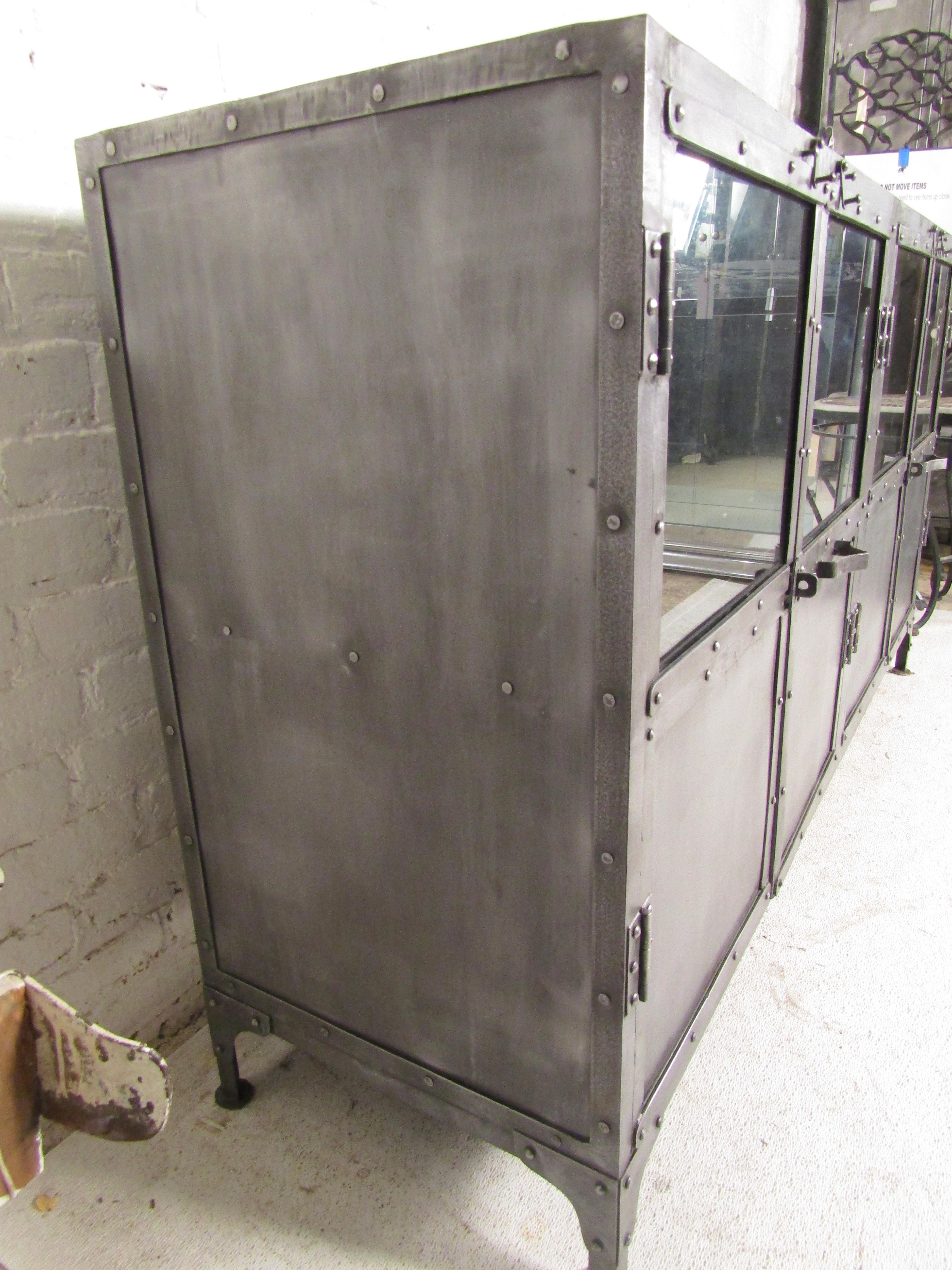 Long Industrial Console Cabinet In Good Condition In Brooklyn, NY