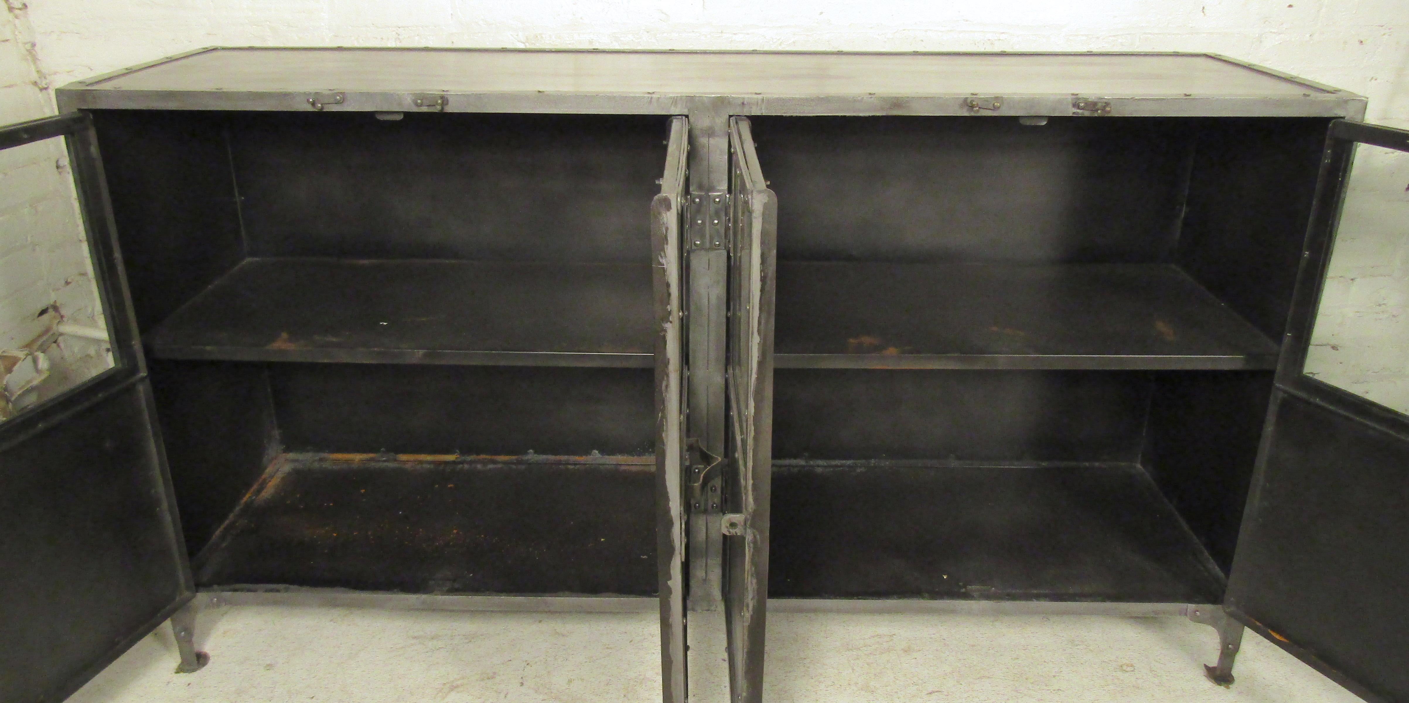 Long Industrial Console Cabinet 1