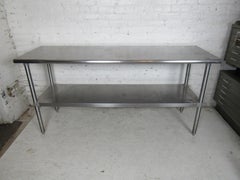 Long Industrial Metal Kitchen Table