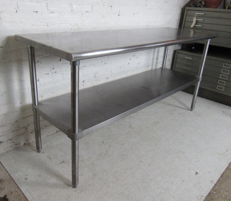 Long Industrial Metal Kitchen Table at 1stDibs industrial metal table