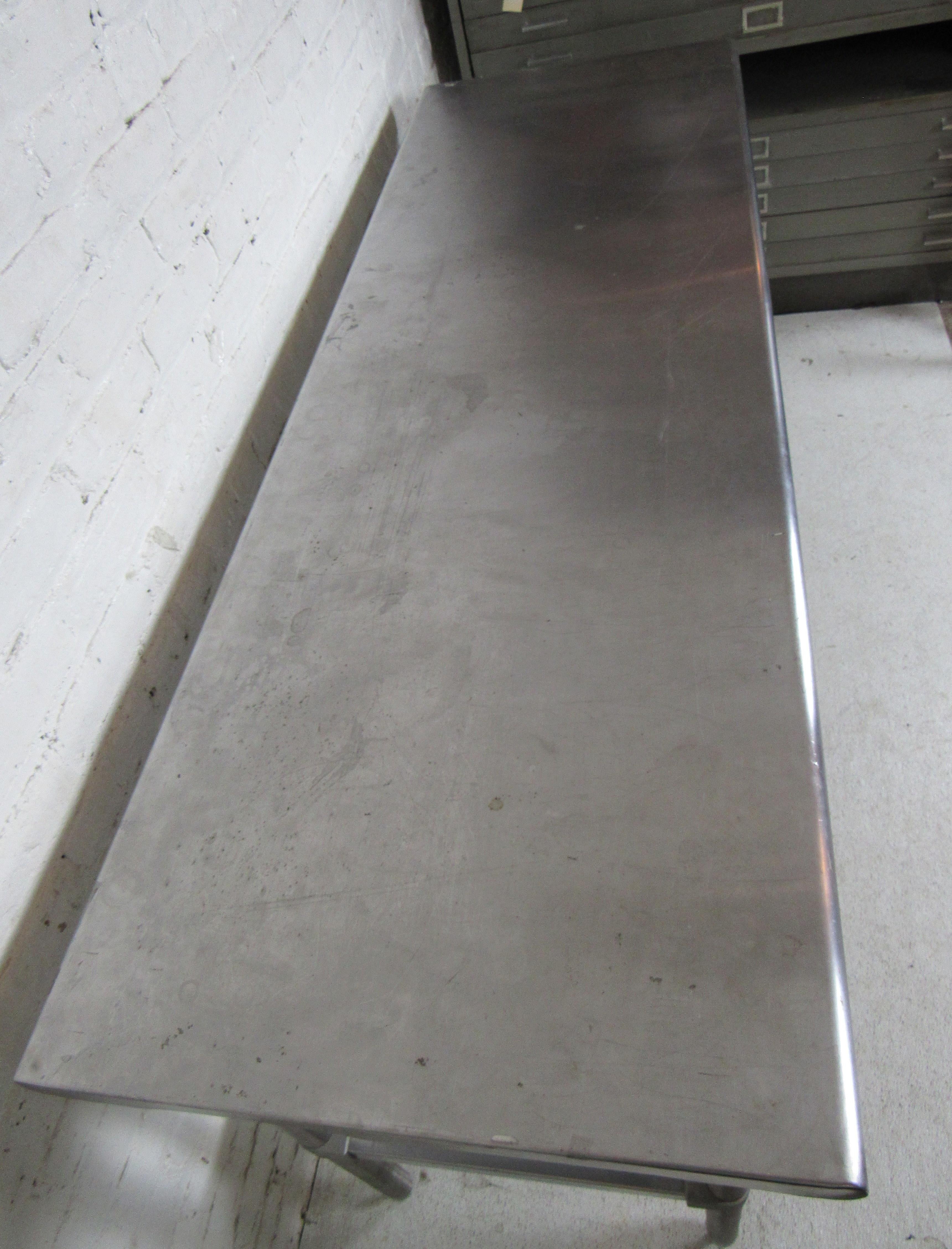 long metal table